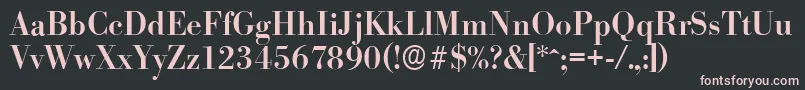 BodoniserialMediumRegular Font – Pink Fonts on Black Background