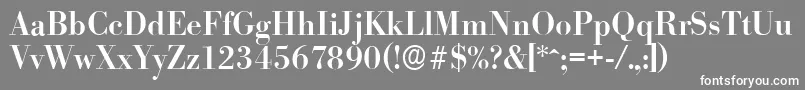 BodoniserialMediumRegular Font – White Fonts on Gray Background