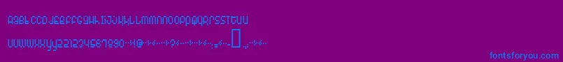 Monophon-Schriftart – Blaue Schriften auf violettem Hintergrund