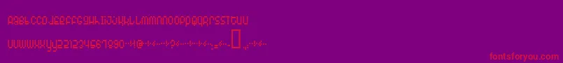 Monophon Font – Red Fonts on Purple Background