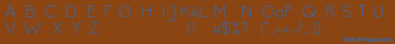 Шрифт BikoLightRestricted – синие шрифты на коричневом фоне