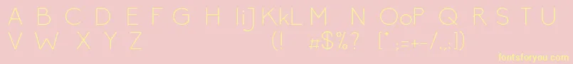 BikoLightRestricted Font – Yellow Fonts on Pink Background
