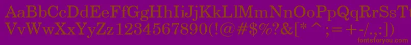 fuente CenturySchoolbookBt – Fuentes Marrones Sobre Fondo Morado