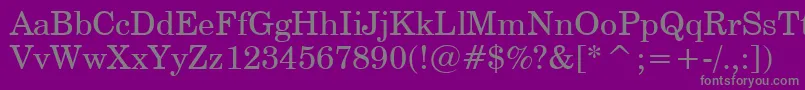 CenturySchoolbookBt Font – Gray Fonts on Purple Background