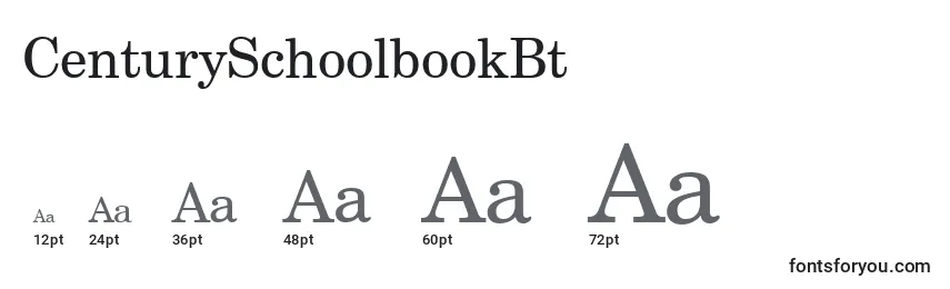 CenturySchoolbookBt Font Sizes