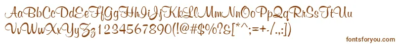 WeddingInvitation2 Font – Brown Fonts on White Background