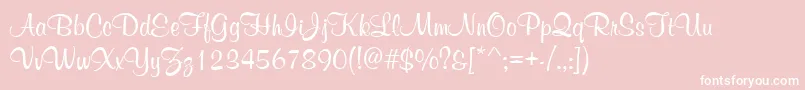 WeddingInvitation2 Font – White Fonts on Pink Background
