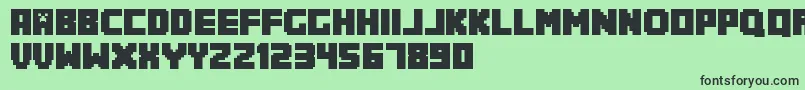 Minecrafter.Reg Font – Black Fonts on Green Background