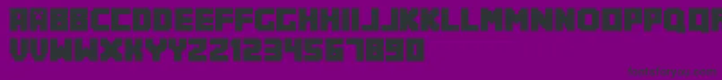 Minecrafter.Reg Font – Black Fonts on Purple Background