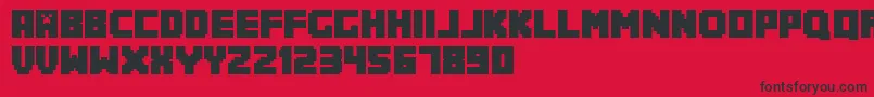 Minecrafter.Reg Font – Black Fonts on Red Background