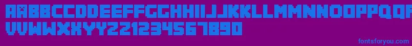 Minecrafter.Reg Font – Blue Fonts on Purple Background