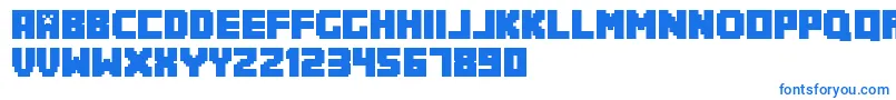 Minecrafter.Reg Font – Blue Fonts on White Background