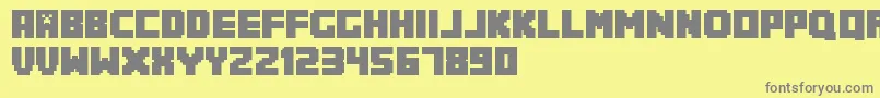 Minecrafter.Reg Font – Gray Fonts on Yellow Background