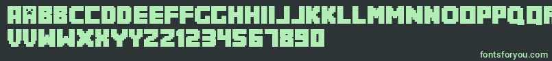 Minecrafter.Reg Font – Green Fonts on Black Background