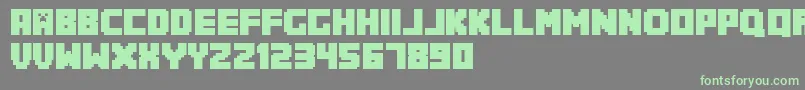 Minecrafter.Reg Font – Green Fonts on Gray Background