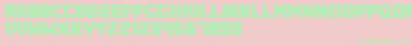 Minecrafter.Reg Font – Green Fonts on Pink Background