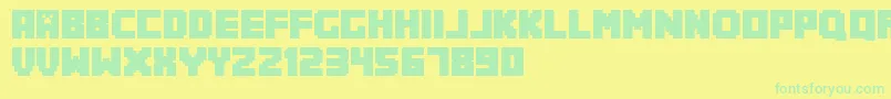 Minecrafter.Reg Font – Green Fonts on Yellow Background