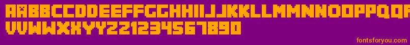 Minecrafter.Reg Font – Orange Fonts on Purple Background