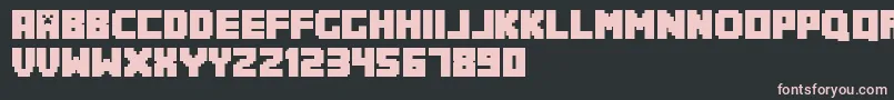 Minecrafter.Reg Font – Pink Fonts on Black Background
