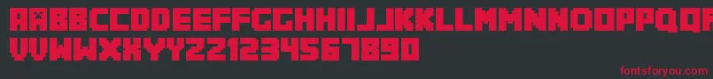 Шрифт Minecrafter.Reg – красные шрифты на чёрном фоне