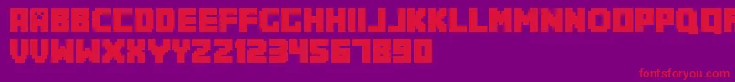 Minecrafter.Reg Font – Red Fonts on Purple Background