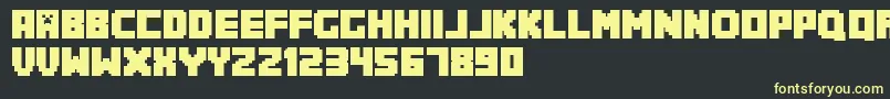 Minecrafter.Reg Font – Yellow Fonts on Black Background