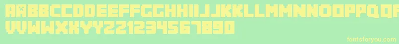 Minecrafter.Reg Font – Yellow Fonts on Green Background