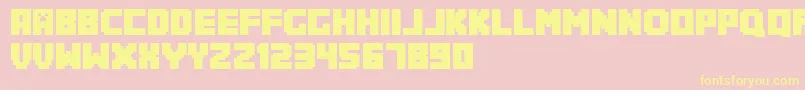 Minecrafter.Reg Font – Yellow Fonts on Pink Background