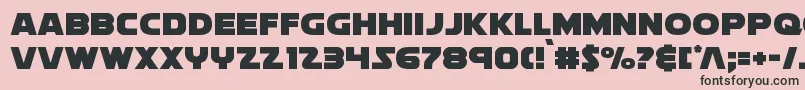 Soloiststraight Font – Black Fonts on Pink Background