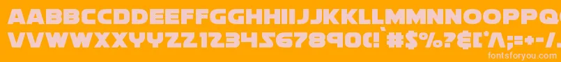 Soloiststraight Font – Pink Fonts on Orange Background