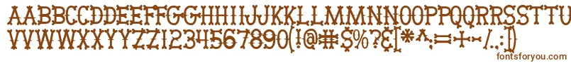 Bikerbones Font – Brown Fonts on White Background
