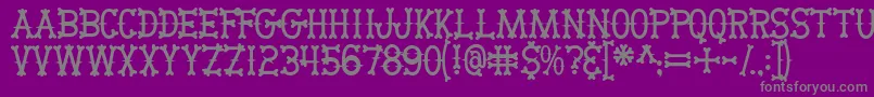 Bikerbones Font – Gray Fonts on Purple Background