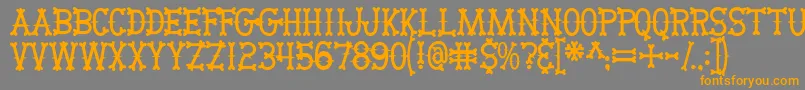 Bikerbones Font – Orange Fonts on Gray Background