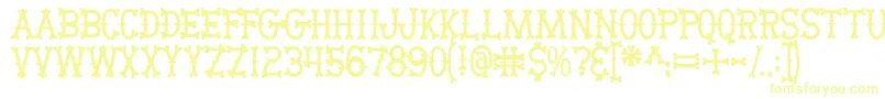 Bikerbones-fontti – keltaiset fontit