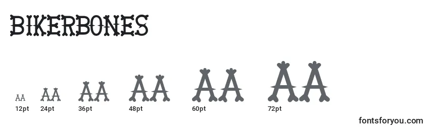 Размеры шрифта Bikerbones