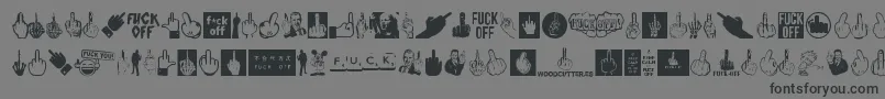 FuckOff Font – Black Fonts on Gray Background