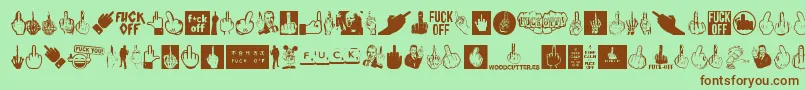 FuckOff Font – Brown Fonts on Green Background