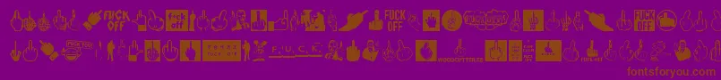 FuckOff Font – Brown Fonts on Purple Background