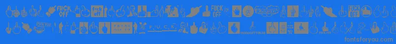 FuckOff Font – Gray Fonts on Blue Background