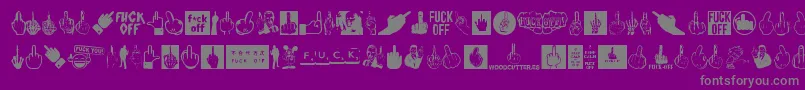 FuckOff Font – Gray Fonts on Purple Background