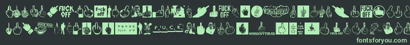 FuckOff Font – Green Fonts on Black Background