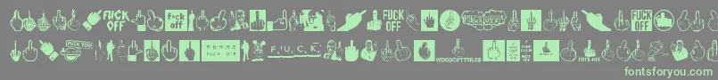 FuckOff Font – Green Fonts on Gray Background