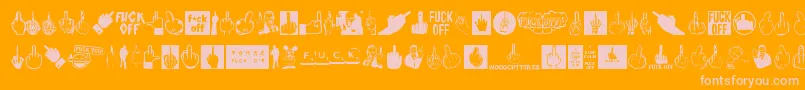 FuckOff Font – Pink Fonts on Orange Background