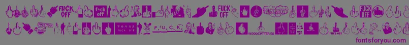 FuckOff Font – Purple Fonts on Gray Background