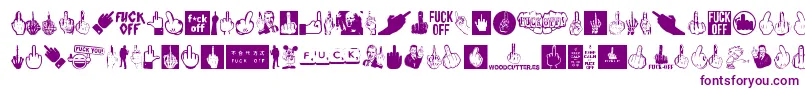 FuckOff Font – Purple Fonts on White Background