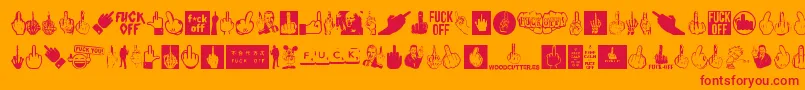 Police FuckOff – polices rouges sur fond orange