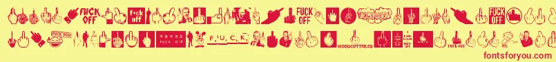 FuckOff Font – Red Fonts on Yellow Background