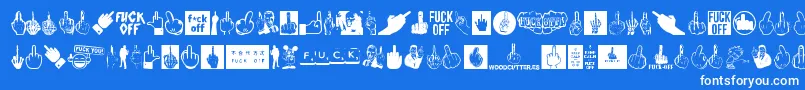 FuckOff Font – White Fonts on Blue Background