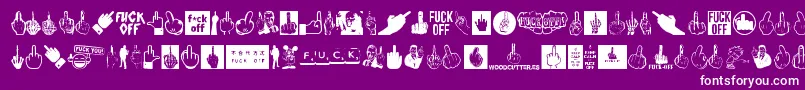 FuckOff Font – White Fonts on Purple Background