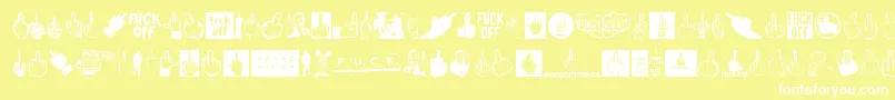 FuckOff Font – White Fonts on Yellow Background